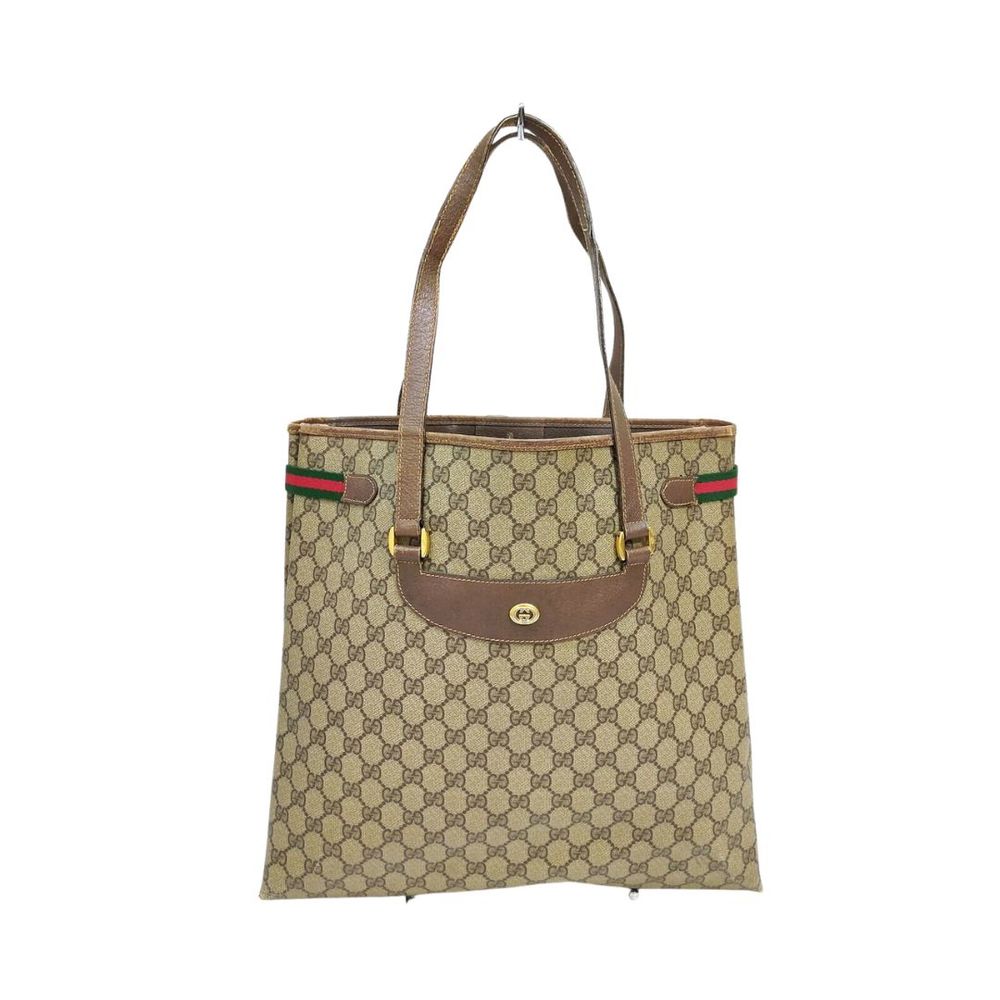 Vintage Gucci Tote Bag Brown Pvc #65395V61